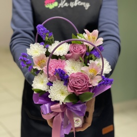 Композиция в сиреневой сумочке "Гармония"