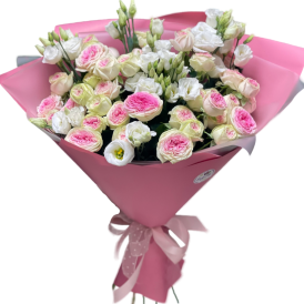 Букет из кустовой розы "Нежный цветок любви"