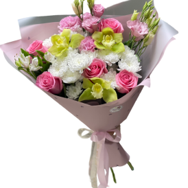 Букет с орхидеями "Цветочная благодарность"