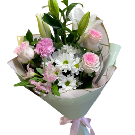 Букет с лилией "Нежный аромат"