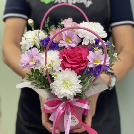 Яркая композиция в сумочке "Мечта"