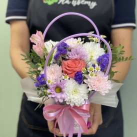 Композиция в сумочке "Небо красок"