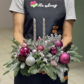 Настольная новогодняя композиция "Новогодние искры"