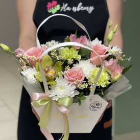 Композиция в сумочке "Нежный вечер"