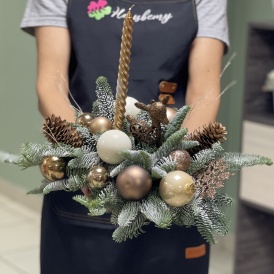 Настольная новогодняя композиция "Волшебная ночь"