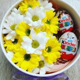 Композиция из хризантем "Улыбнись :-)"