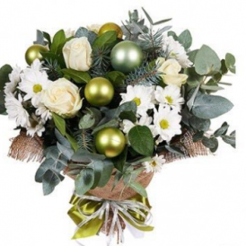 Новогодний букет "Полуночная звезда"