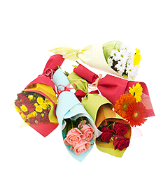 Школьное ассорти ( 3 розовых розы)