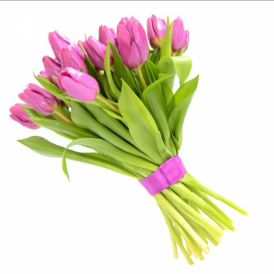Букет из 21 розового тюльпана