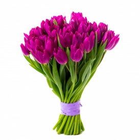 Букет из 31ярко-розового тюльпана