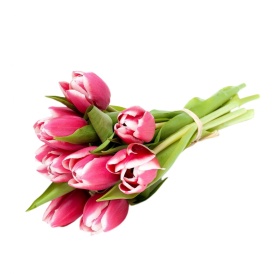 Букет из 9 розовых пионовидных тюльпанов