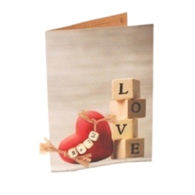 Открытка крафтовая "Я+ТЫ", LOVE"