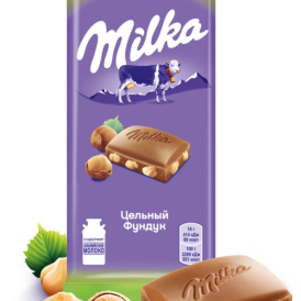 Шоколад "Milka" цельный фундук, 90г