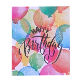 Мини-открытка "Happy Birthday" разноцветные шары