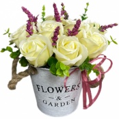 11 мыльных роз в ведерке Flowers & Garden фото 2