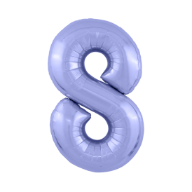 Шар-фигура фольгированный "Цифра 8" сиреневый Slim, 102см